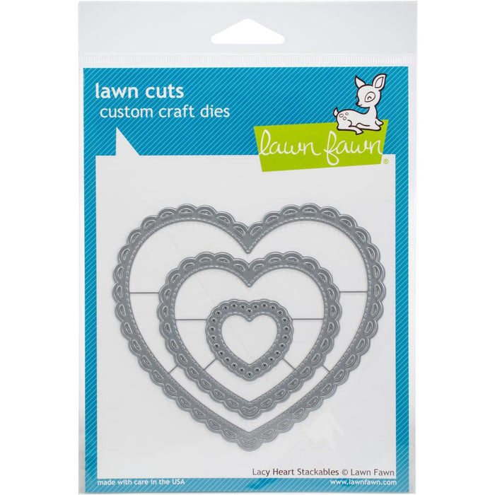 Lawn Fawn - Craft Stackables Dies - Lacy Heart