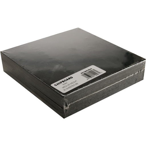 Grafix - Medium Weight Chipboard Sheets 6"x 6" - Black - 25 Pack