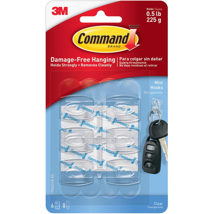 3M - Command - Mini Hooks - Clear