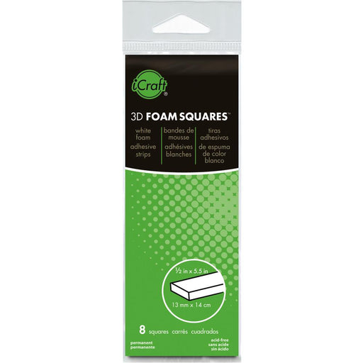 Thermoweb - 3D Foam Squares - White .5"x5.5" 8/Pkg - 14cm