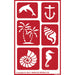 Armour Products - Over 'N' Over Reusable Stencils 5"x8" - Seashore