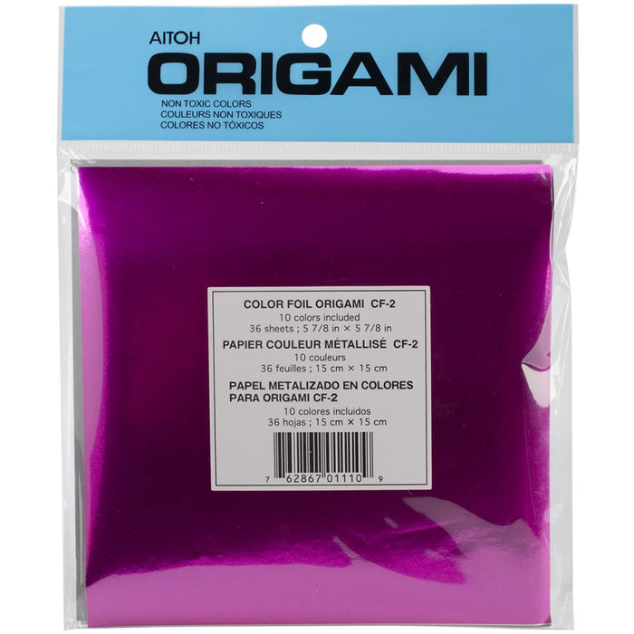 Aitoh - Origami Paper - 5.875"x5.875" 36/Pkg - Assorted Foil