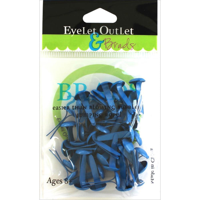 Eyelet Outlet - Round Brads 8mm 40/Pkg - Dark Blue