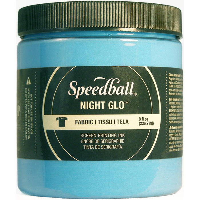 Speedball Art Products - Night Glo Fabric Screen Printing Ink 236ml - Blue