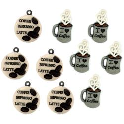 Jesse James - Dress it Up Buttons - Coffee Talk