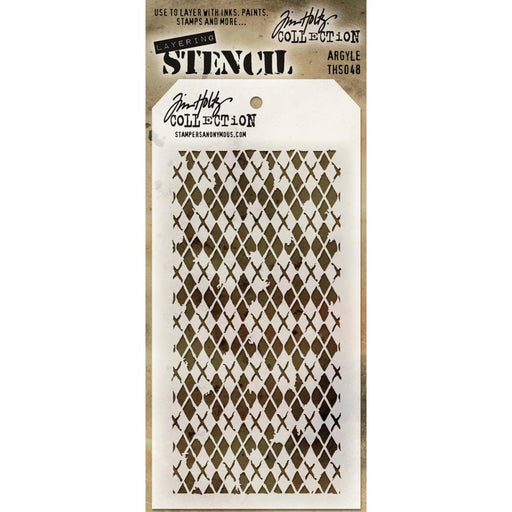 Tim Holtz - Layered Stencil 4.125"x8.5" - Argyle