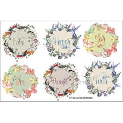 Fabscraps - Clear Stickers - Floral Frames