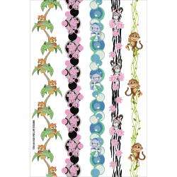 Fabscraps - Zooty Cuties Vinyl Stickers - Jungle Borders