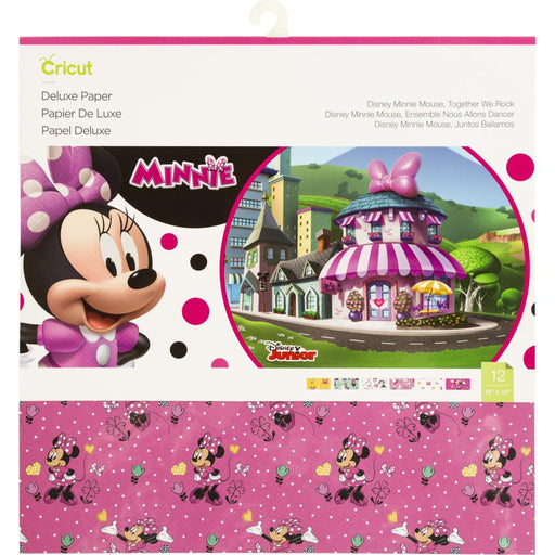Cricut - 12"x12" Deluxe Paper 12/Pkg - Disney Minnie Mouse -Together We Rock