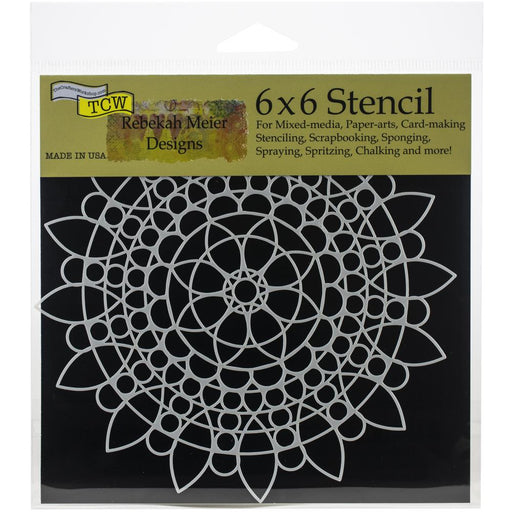 The Crafter's Workshop - Stencil-Template 6"X6" - Sunflower Mandala