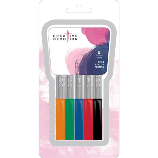 American Crafts - Creative Devotion - Precision Pens 5/Pkg - Assorted Colors