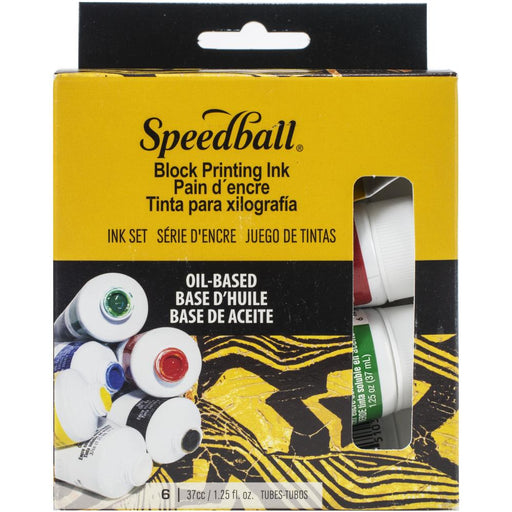 Speedball Art Products - Block Printing Inks 1.25oz 6/Pkg - Oil-Based