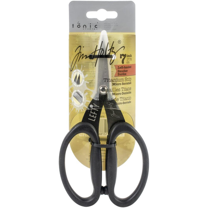 Tim Holtz - Non-Stick Titanium Micro Serrated Scissors 7" - LEFT-HANDED