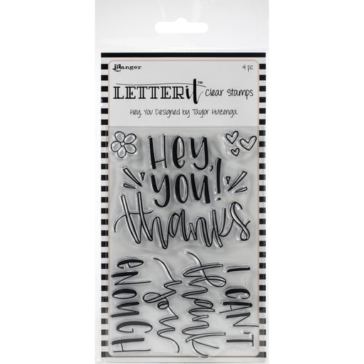 Ranger - Letter It - Clear Stamp Set 4"x6" - Hey, You