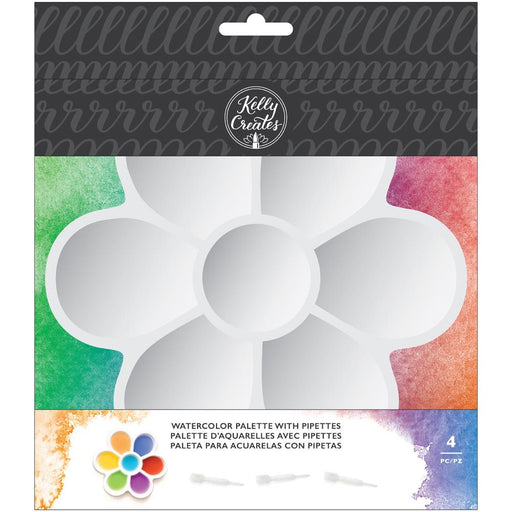 American Crafts - Kelly Creates - Plastic Palette W/Pipettes 4/Pkg