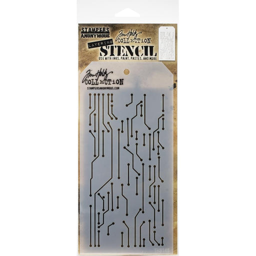 Tim Holtz - Layered Stencil 4.125"x8.5" - Circuit - Layered