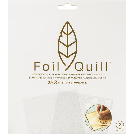 We R Memory Keepers - Foil Quill Freestyle Stencils 7"x7" 2/Pk - Accents & Patterns