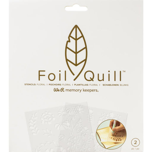 We R Memory Keepers - Foil Quill Freestyle Stencils 7"x7" 2/Pk - Floral