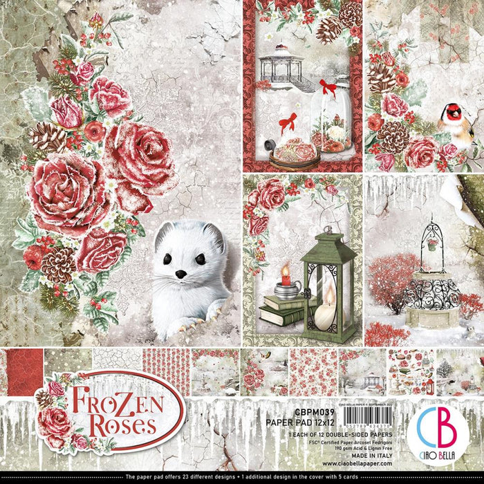 Ciao Bella - 12" x 12" DS-Paper Pack - Frozen Roses