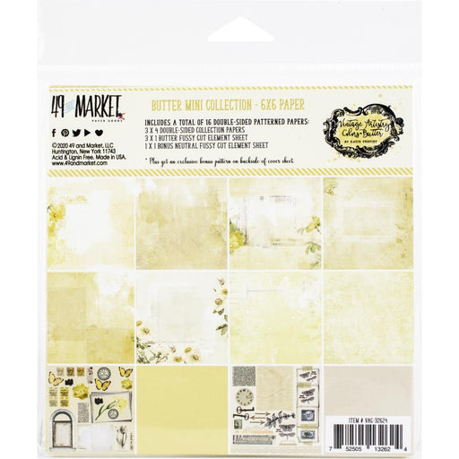 49 And Market - Collection Pack 6"x6" - Vintage Artistry Butter