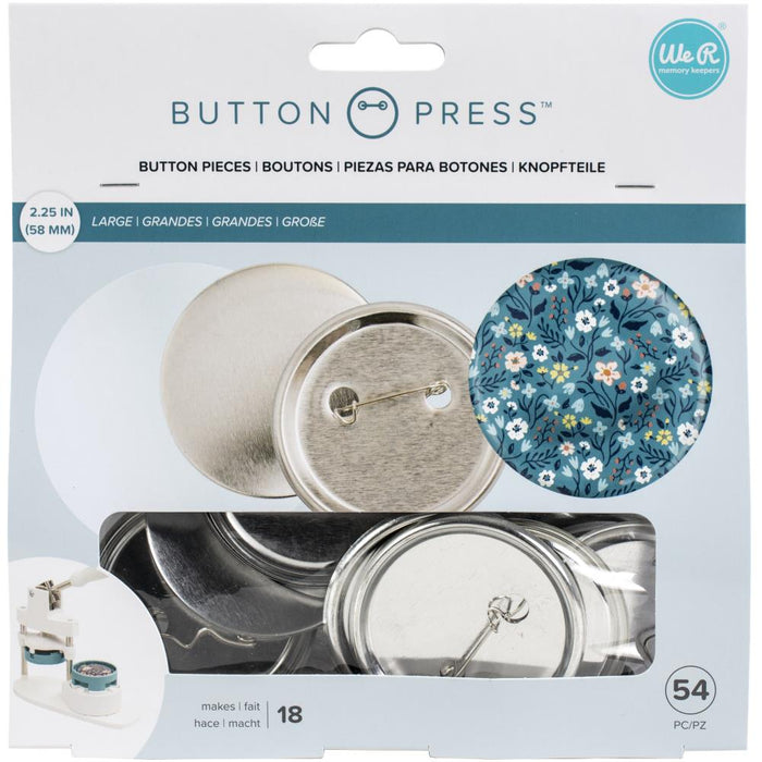 We R Memory Keepers - Button Press - Button Pieces Large 18/Pkg 58mm
