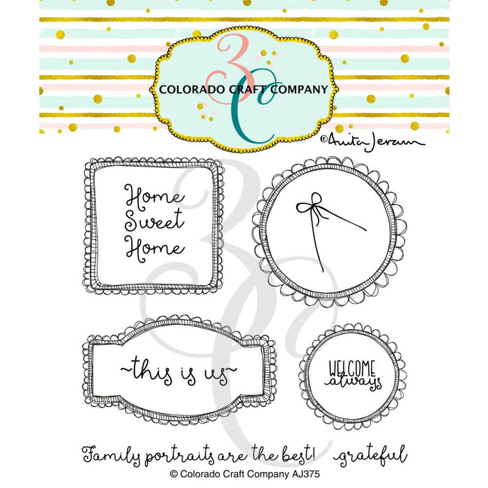 Colorado Craft Company - Clear Stamps 4"x4" - This Is Us Frames