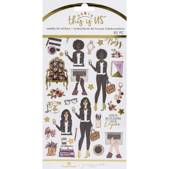 Paper House - This Is Us - Weekly Planner Sticker Kit 175/Pkg - Girl Boss