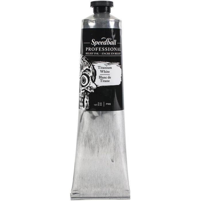 Speedball Art Products - Professional Relief Ink 5oz - Titanium White