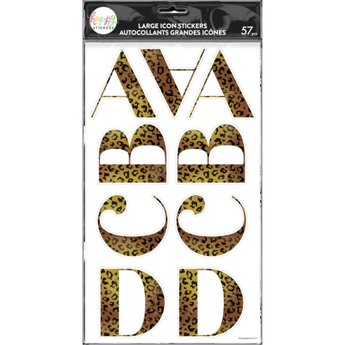 Me & My Big Ideas - Happy Planner Alphabet Icon Stickers - Cheetah