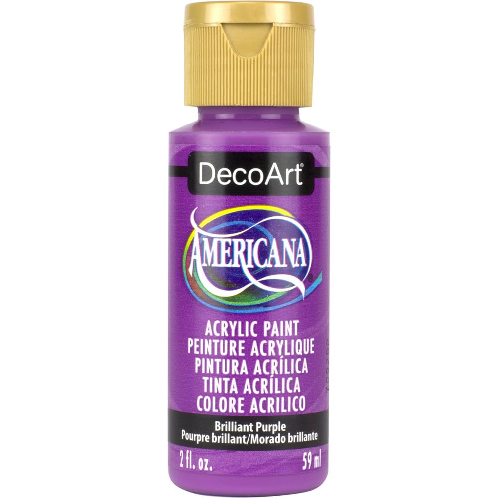 6 Pack - DecoArt Americana Acrylic Paint 2oz-Brilliant Purple