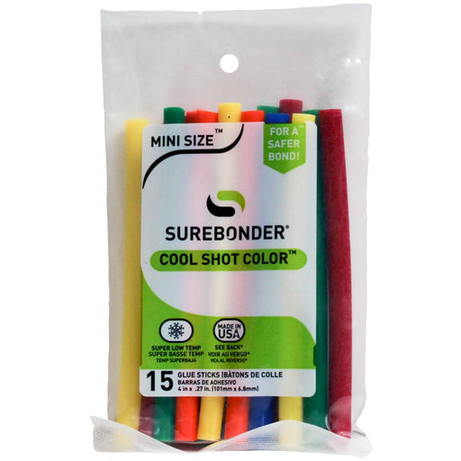 Surebonder - Super Low-Temp - Cool Shot - Mini Glue Sticks - Multicolor