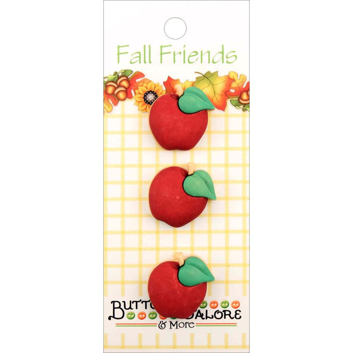 Buttons Galore - Fall Buttons - 3 Apples