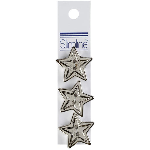 Blumenthal - Slimline Buttons Series Funtastics - Silver Star 2-Hole