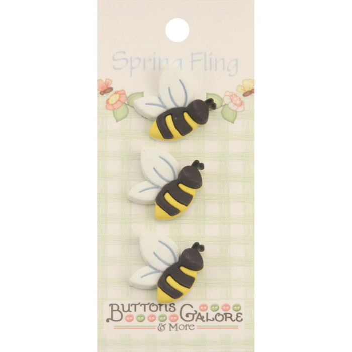 Buttons Galore - Spring Fling Button - 3 Bees