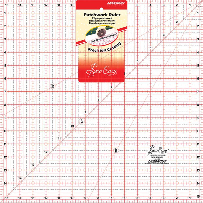 Tacony SewEasy Square Quilt Ruler 15.5"X15.5"