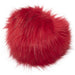 Pepperell - Braiding Faux Fur Pom With Loop - Red