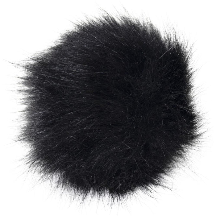 Pepperell - Braiding Faux Fur Pom With Loop - Black