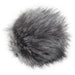 Pepperell - Braiding Faux Fur Pom With Loop - Grey Wolf