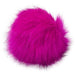 Pepperell - Braiding Faux Fur Pom With Loop - Fuchsia/Black