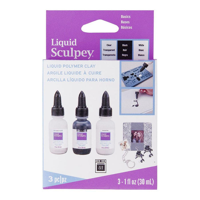 Sculpey Liquid Polymer Clay Basics - 3pk