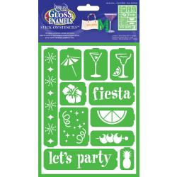 Deco Art - Americana - Gloss Enamel Stencils 8"x6" - Party Time