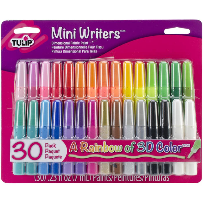 Tulip Dimensional Fabric Paint Set .23oz 30/Pkg - Rainbow
