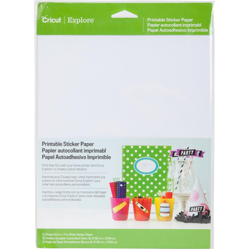 Cricut - Printable Sticker Paper - White (inkjet printers)