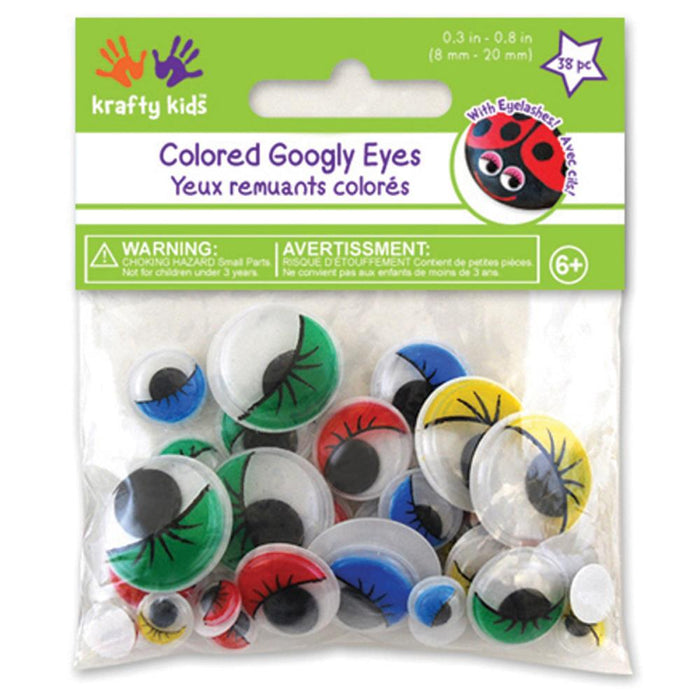 Multicraft Imports - Paste-On Googly Eyes 72/Pkg - Assorted