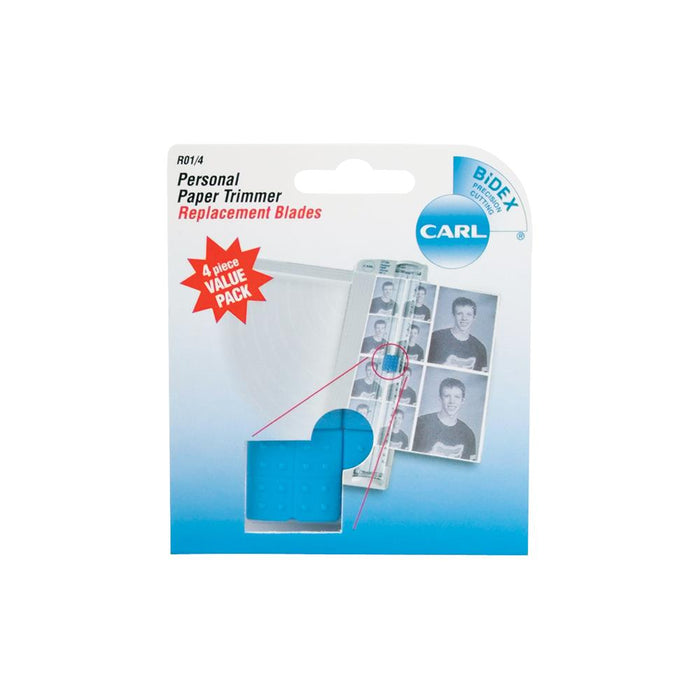 Carl Brands - Personal Paper Trimmer Replacement Blades 4/Pkg