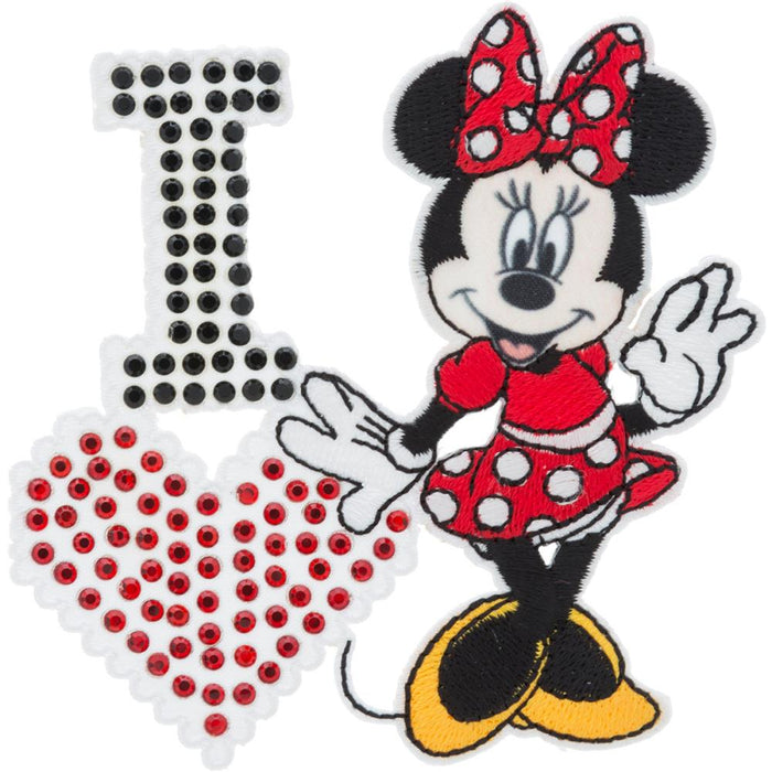 Wrights - Disney Mickey Mouse Iron-On Applique - I Love Minnie