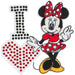 Wrights - Disney Mickey Mouse Iron-On Applique - I Love Minnie