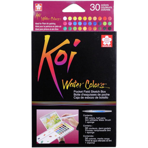 Koi Watercolor Pocket Field Sketch Box - 30 Colors