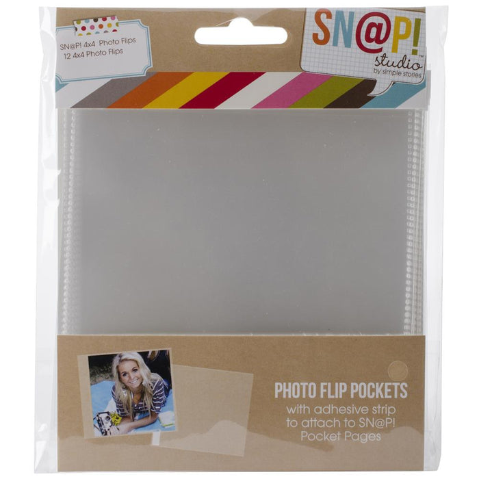 Simple Stories - Sn@p! Photo Flips For 6"X8" Binders 12/Pkg - 4"x4"