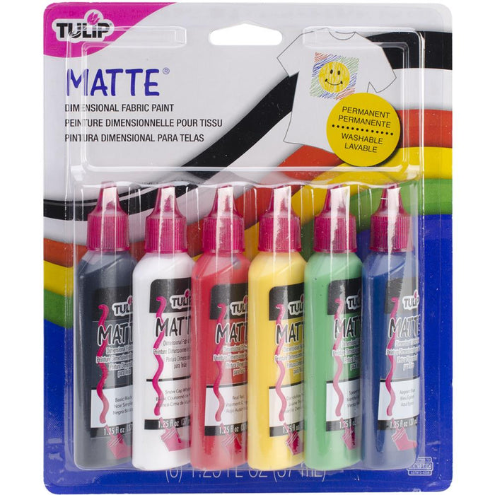 Tulip Dimensional Fabric Paints 1.25oz 6/Pkg - Matte